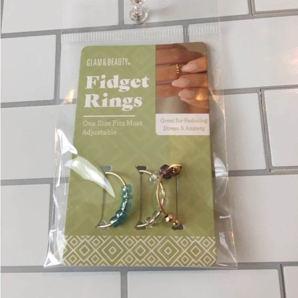 Glam & Beauty 3pc Set Anxiety Stress Relief Rings